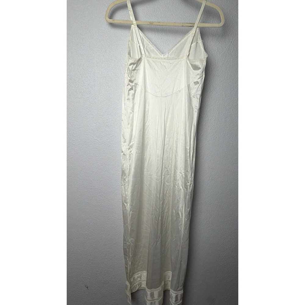 Vintage Kayser Slip Dress Women's Size 34 White Lace Nylon Dollette Balletcore - Picture 4 of 12